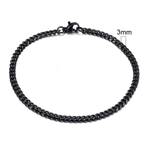 Planet Gates 5mmSilver / 21cm Vnox Wolesale 3-11mm Chunky Miami Curb Chain Bracelet for Men, Stainless Steel Cuban Link Chain Wristband Classic Punk Heavy
