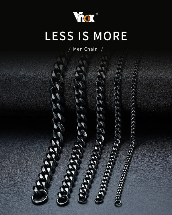 Planet Gates 5mmSilver / 21cm Vnox Wolesale 3-11mm Chunky Miami Curb Chain Bracelet for Men, Stainless Steel Cuban Link Chain Wristband Classic Punk Heavy