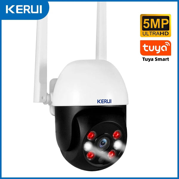Planet Gates 5MP NO SD Card / UK Plug / Russian Federation KERUI 5MP 8MP 4K PTZ WiFi IP Wireless Camera Tuya Smart Outdoor Home Security Dual Lens 10MP 5K Camera CCTV Video Surveillance