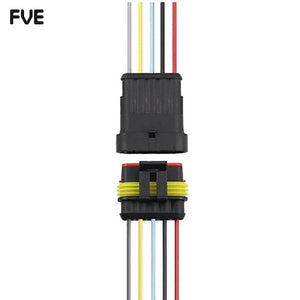 Planet Gates 5P / 1set 2-Pin Way Waterproof Automotive Electrical Connectors Plug With Wire Male Female Connector 1/2/3/4/5/6 pin For Car Motorcycle