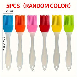Planet Gates 5pcs 1/5pcs BBQ Oil Brush, Heat-resistant Oil Brush, Barbecue Tool, Kitchen Small Tools, Kitchen Accessories, Household Kitchen Supplies