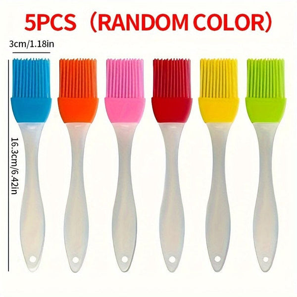 Planet Gates 5pcs 1/5pcs BBQ Oil Brush, Heat-resistant Oil Brush, Barbecue Tool, Kitchen Small Tools, Kitchen Accessories, Household Kitchen Supplies