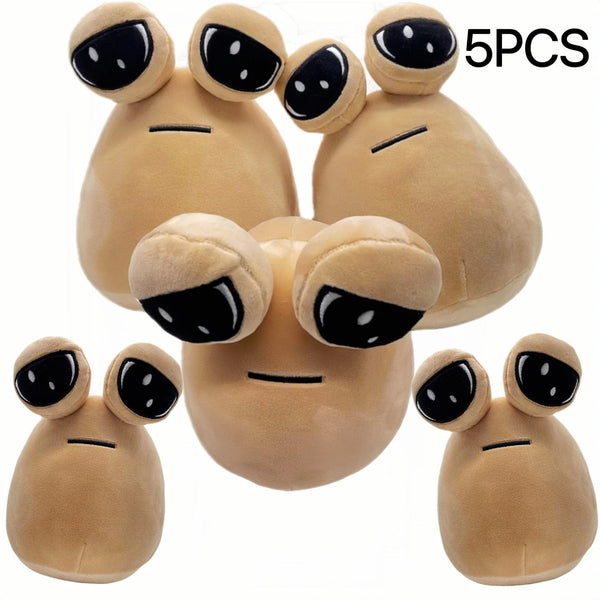 Planet Gates 5PCS 22cm Hot Game My Pet Alien Pou Plush Toy Furdiburb Emotion Alien Plushie Stuffed Animal Pou Doll
