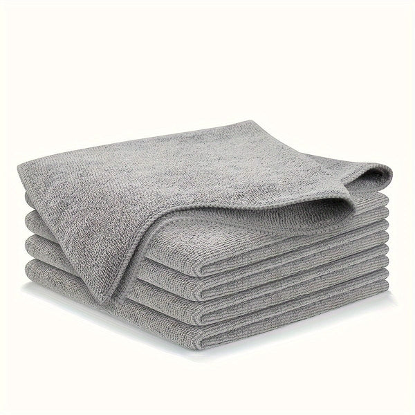 Planet Gates 5Pcs 5/10/20pcs Kitchen Towel, Ultra-fine Fiber Light Gray Cleaning Cloth Set, Absorbent, Soft And Stain-removing Cloth, For Cleaning Glass, Cooking Bench, Pot, Bowl, Water Tap, Lampblack Machine