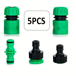Planet Gates 5pcs 5/10pcs, Quick Connectors For Garden Hose Soaker Hose And Faucet. 1/2" Water Flow Connector, 1/2" Shut-off Connector, 1/2" To 3/4" Faucet Connector, 3/4 GHT Quick Connectors. Work For Spray Nozzole, Water Gun.