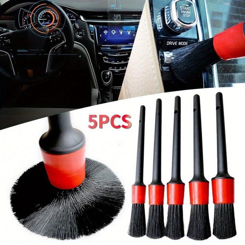 Planet Gates 5pcs 5pcs Car Detailing Brush Set Car Brushes Wash Tool Cleaning Car Wheel Brush Interior Dashboard Air Outlet Brush Car Clean Tools