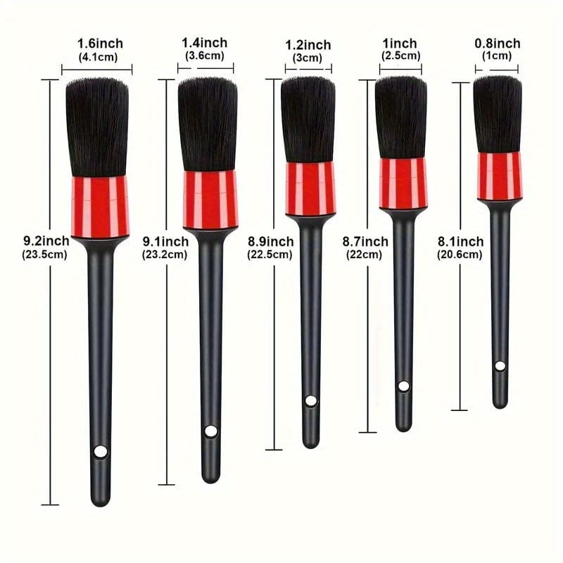 Planet Gates 5pcs 5pcs Car Detailing Brush Set Car Brushes Wash Tool Cleaning Car Wheel Brush Interior Dashboard Air Outlet Brush Car Clean Tools