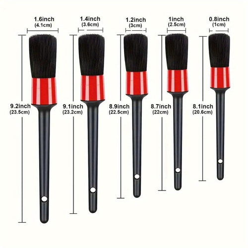 Planet Gates 5pcs 5pcs Car Detailing Brush Set Car Brushes Wash Tool Cleaning Car Wheel Brush Interior Dashboard Air Outlet Brush Car Clean Tools