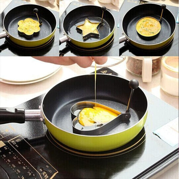 Planet Gates 5PCS 5pcs, Egg Rings, Stainless Steel Egg Cooking Rings, Pancake Mold For Frying Eggs And Omelet, Kitchen Gadgets, Kitchen Stuff, Kitchen Accessories, Home Kitchen Items