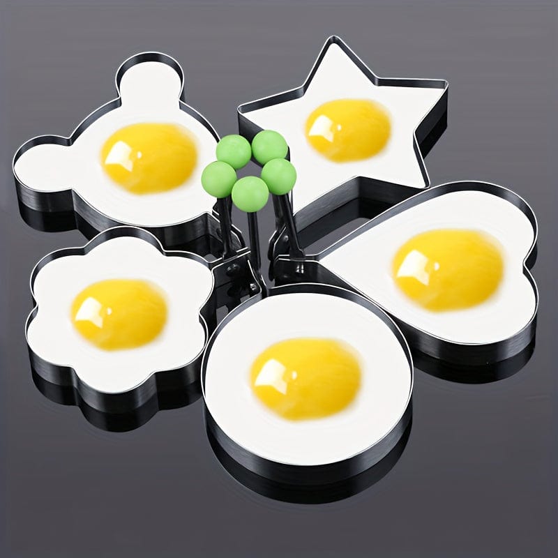 Planet Gates 5PCS 5pcs, Egg Rings, Stainless Steel Egg Cooking Rings, Pancake Mold For Frying Eggs And Omelet, Kitchen Gadgets, Kitchen Stuff, Kitchen Accessories, Home Kitchen Items