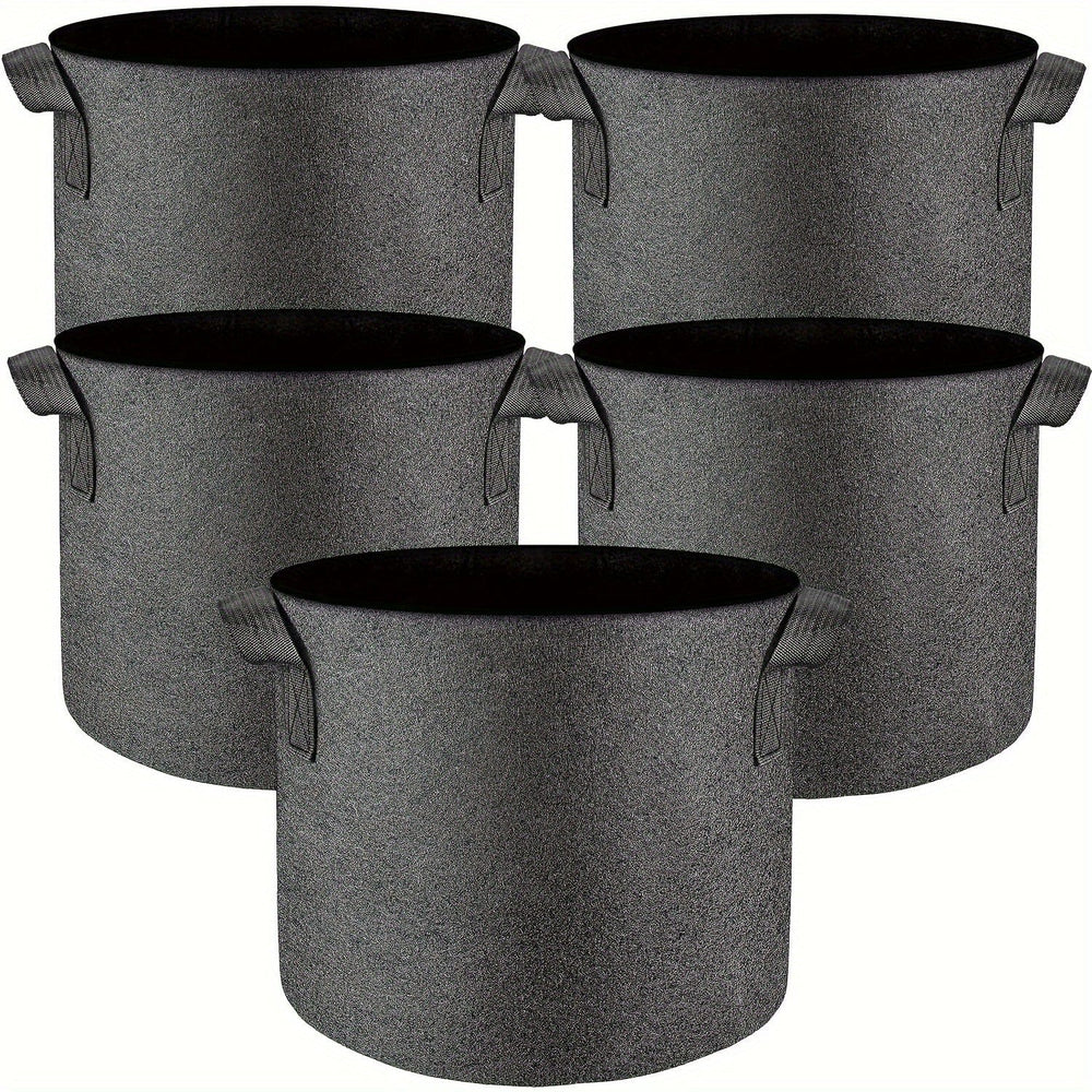 Planet Gates 5pcs 5pcs, Grow Bags 18.93 L Plant Grow Bags Multi-Purpose Nonwoven Fabric Pots With Durable Handles, Vegetables Fruits Flowers Herb Succulent Bonsai Plants For Outdoor Garden Plant Pots