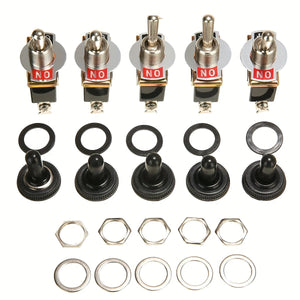 Planet Gates 5pcs 5pcs Heavy Duty Car Boat Rocker Toggle Switch, 15A 250V 2Pin SPST ON/OFF Rocker Switches, With Waterproof Boot Spst Rocker Switch