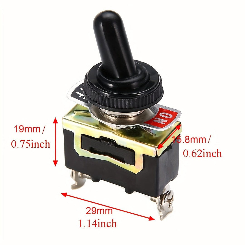 Planet Gates 5pcs 5pcs Heavy Duty Car Boat Rocker Toggle Switch, 15A 250V 2Pin SPST ON/OFF Rocker Switches, With Waterproof Boot Spst Rocker Switch