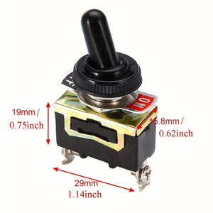 Planet Gates 5pcs 5pcs Heavy Duty Car Boat Rocker Toggle Switch, 15A 250V 2Pin SPST ON/OFF Rocker Switches, With Waterproof Boot Spst Rocker Switch