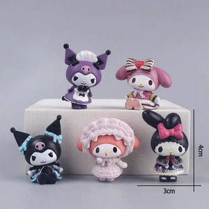 Planet Gates 5pcs 5pcs Sanrio Cinnamoroll Toys Action Anime Figures Cinnamoroll Set Cartoon Kawaii Tabletop Decoration Room Ornament Kids Gifts