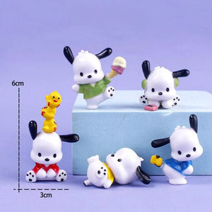 Planet Gates 5pcs 5pcs Sanrio Cinnamoroll Toys Action Anime Figures Cinnamoroll Set Cartoon Kawaii Tabletop Decoration Room Ornament Kids Gifts