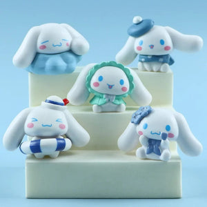 Planet Gates 5pcs 5pcs Sanrio Cinnamoroll Toys Action Anime Figures Cinnamoroll Set Cartoon Kawaii Tabletop Decoration Room Ornament Kids Gifts