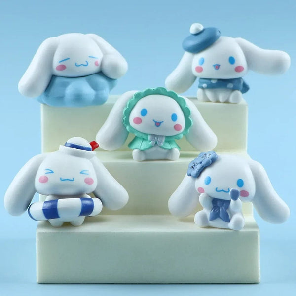 Planet Gates 5pcs 5pcs Sanrio Cinnamoroll Toys Action Anime Figures Cinnamoroll Set Cartoon Kawaii Tabletop Decoration Room Ornament Kids Gifts
