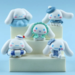 Planet Gates 5pcs 5pcs Sanrio Cinnamoroll Toys Action Anime Figures Cinnamoroll Set Cartoon Kawaii Tabletop Decoration Room Ornament Kids Gifts