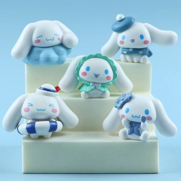Planet Gates 5pcs 5pcs Sanrio Cinnamoroll Toys Action Anime Figures Cinnamoroll Set Cartoon Kawaii Tabletop Decoration Room Ornament Kids Gifts