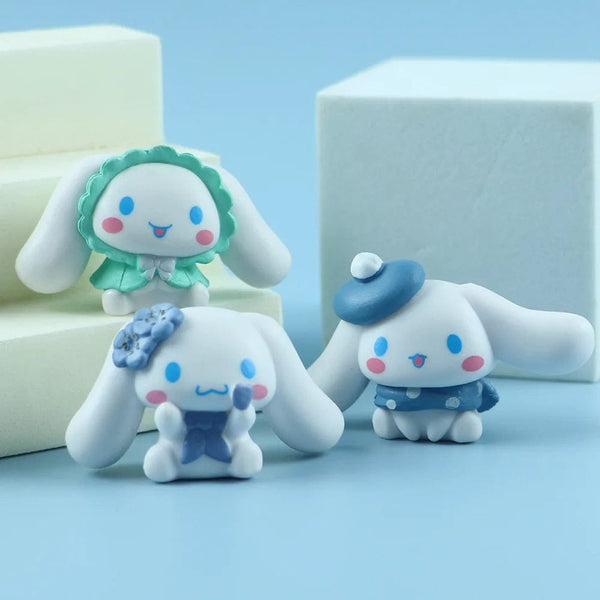 Planet Gates 5pcs 5pcs Sanrio Cinnamoroll Toys Action Anime Figures Cinnamoroll Set Cartoon Kawaii Tabletop Decoration Room Ornament Kids Gifts
