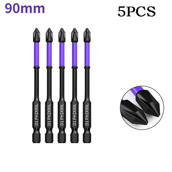 Planet Gates 5pcs 65mm / CHINA 5/3/2/1pcs PH2 Magnetic Scrwdriver Bits Non-slip Batch Head Cross Bit 25-150mm For Electric Impact Drill Driver Hand Drill Tools