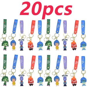 Planet Gates 5pcs 6cm New Disney Inside Out2 Figure Pendant Keychain for Women Men Cartoon Fans Backpack Bag Accessories Gifts for Fans Collection