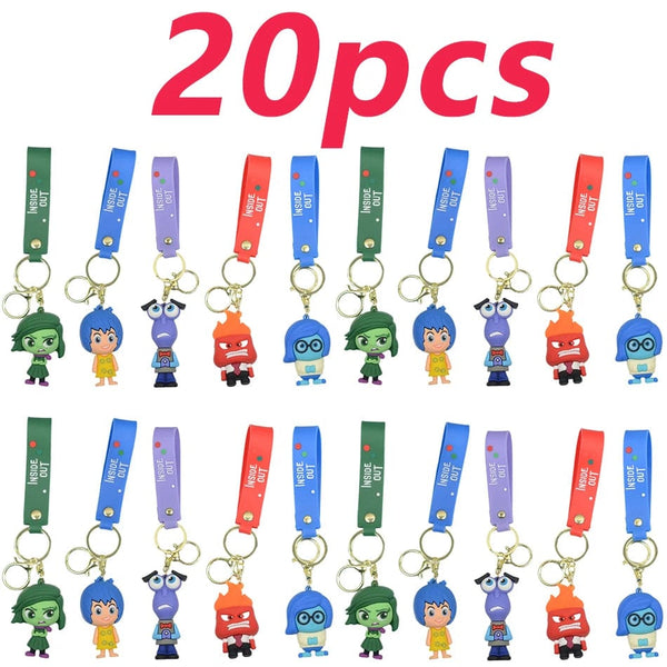 Planet Gates 5pcs 6cm New Disney Inside Out2 Figure Pendant Keychain for Women Men Cartoon Fans Backpack Bag Accessories Gifts for Fans Collection