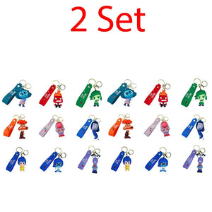 Planet Gates 5pcs 6cm New Disney Inside Out2 Figure Pendant Keychain for Women Men Cartoon Fans Backpack Bag Accessories Gifts for Fans Collection