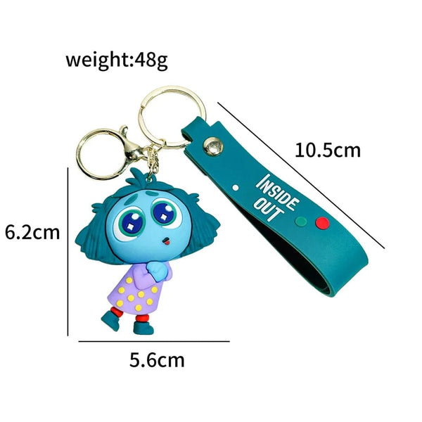 Planet Gates 5pcs 6cm New Disney Inside Out2 Figure Pendant Keychain for Women Men Cartoon Fans Backpack Bag Accessories Gifts for Fans Collection