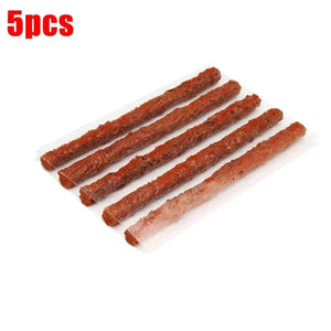 Planet Gates 5pcs 6mm brown Car Tire Repair Tool Kit with Rubber Strips Tubeless Tyre Puncture Studding Plug Set Motorcycle Truck Vacuum Tire Repair Tool