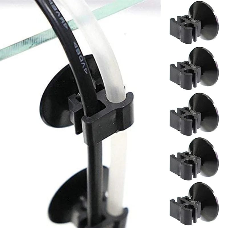 Planet Gates 5Pcs Aquarium Suction Cup Clip Fish Tank Oxygen Tube Hose Pump Power Cord Buckle Wire Finisher Suction Cups Aquarium Accessories