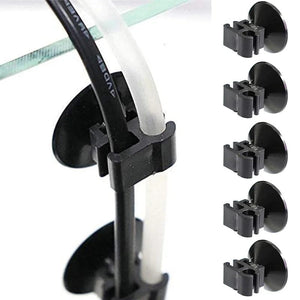 Planet Gates 5Pcs Aquarium Suction Cup Clip Fish Tank Oxygen Tube Hose Pump Power Cord Buckle Wire Finisher Suction Cups Aquarium Accessories