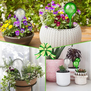 Planet Gates 5pcs Automatic Plant Water Feeder Self Watering Plastic Ball Indoor Outdoor Flowers Water Cans Flowerpot Drip Irrigation Device