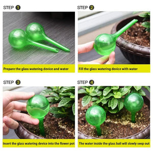 Planet Gates 5pcs Automatic Plant Water Feeder Self Watering Plastic Ball Indoor Outdoor Flowers Water Cans Flowerpot Drip Irrigation Device