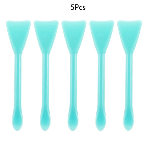 Planet Gates 5Pcs Blue 5Pcs Multifunction Stirring Brush Soft Silicone Brush Powder Spoon Epoxy Resin Tools for DIY Resin Mold Easy To Clean Glue