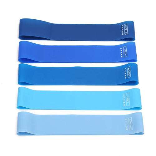 Planet Gates 5pcs blue 5Pcs/Set Yoga Resistance Rubber Bands Bodybuilding Elastic Bands Pilates Exercise Workout Bands Expander Belt Fitness Equipment