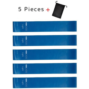Planet Gates 5pcs blue 5Pcs/Set Yoga Resistance Rubber Bands Bodybuilding Elastic Bands Pilates Exercise Workout Bands Expander Belt Fitness Equipment