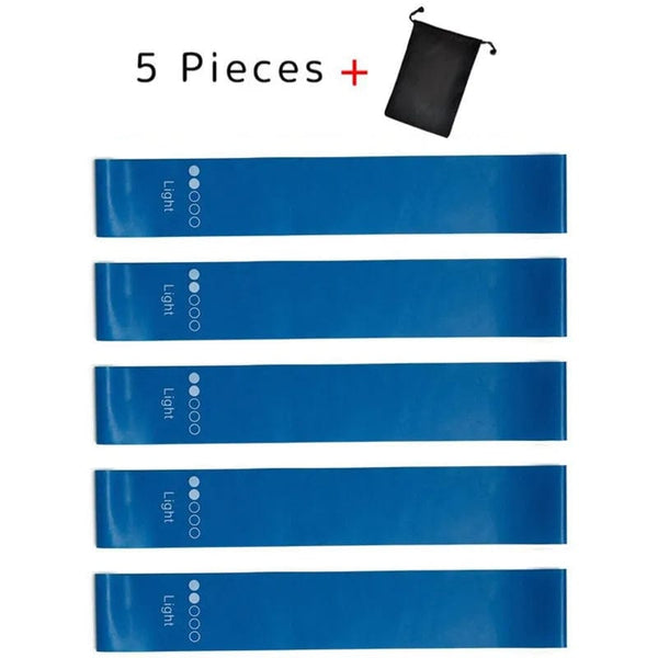 Planet Gates 5pcs blue 5Pcs/Set Yoga Resistance Rubber Bands Bodybuilding Elastic Bands Pilates Exercise Workout Bands Expander Belt Fitness Equipment