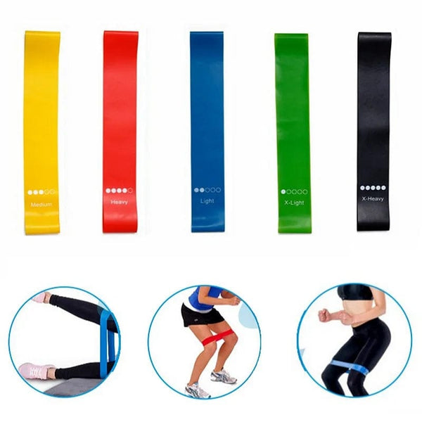 Planet Gates 5pcs blue 5Pcs/Set Yoga Resistance Rubber Bands Bodybuilding Elastic Bands Pilates Exercise Workout Bands Expander Belt Fitness Equipment