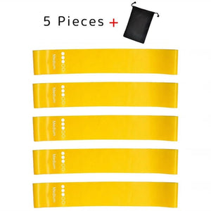 Planet Gates 5pcs blue 5Pcs/Set Yoga Resistance Rubber Bands Bodybuilding Elastic Bands Pilates Exercise Workout Bands Expander Belt Fitness Equipment