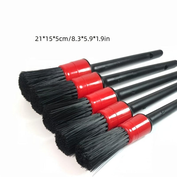 Planet Gates 5pcs Car Detailing Brush Set, Car Interior Cleaning Detailing Soft Brush Set, 5 Soft Detail Brushes For Automotive Air Conditioner Brush Dashboard