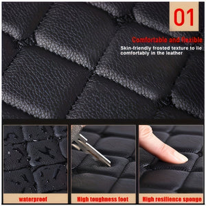 Planet Gates 5pcs Car Floor Mats, Universal Waterproof Front & Rear Seats Floor Mats, PU Leather Car Interior Accessories