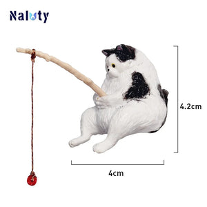 Planet Gates 5pcs CDEFG Creative Aquarium Decoration 8 Style Small Fishing Cat Aquarium Accessories Landscaping Ornament Fish Tank Accessories Diy