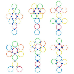 Planet Gates 5PCS Children Outdoor Jumping Ring Kindergarten Children Sports Training Teaching Aids Kids Early Sport Educational Toys Games