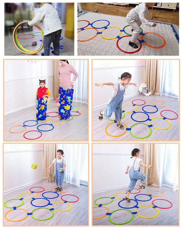 Planet Gates 5PCS Children Outdoor Jumping Ring Kindergarten Children Sports Training Teaching Aids Kids Early Sport Educational Toys Games