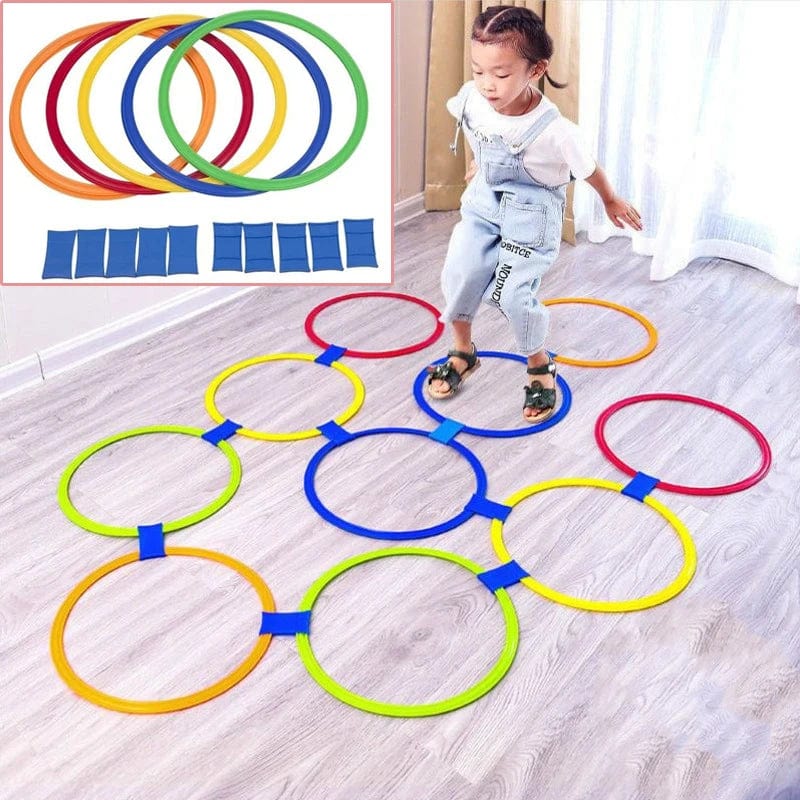 Planet Gates 5PCS Children Outdoor Jumping Ring Kindergarten Children Sports Training Teaching Aids Kids Early Sport Educational Toys Games