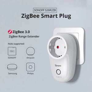 Planet Gates 5PCS / CHINA 1-5PCS SONOFF S26R2ZB Zigbee Plug 16A EU Outlet Timer Switch Remote Control Socket Work with ZigBee 3.0 Hub Zigbee2mqtt