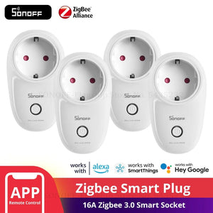 Planet Gates 5PCS / CHINA 1-5PCS SONOFF S26R2ZB Zigbee Plug 16A EU Outlet Timer Switch Remote Control Socket Work with ZigBee 3.0 Hub Zigbee2mqtt