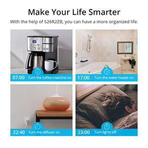 Planet Gates 5PCS / CHINA 1-5PCS SONOFF S26R2ZB Zigbee Plug 16A EU Outlet Timer Switch Remote Control Socket Work with ZigBee 3.0 Hub Zigbee2mqtt